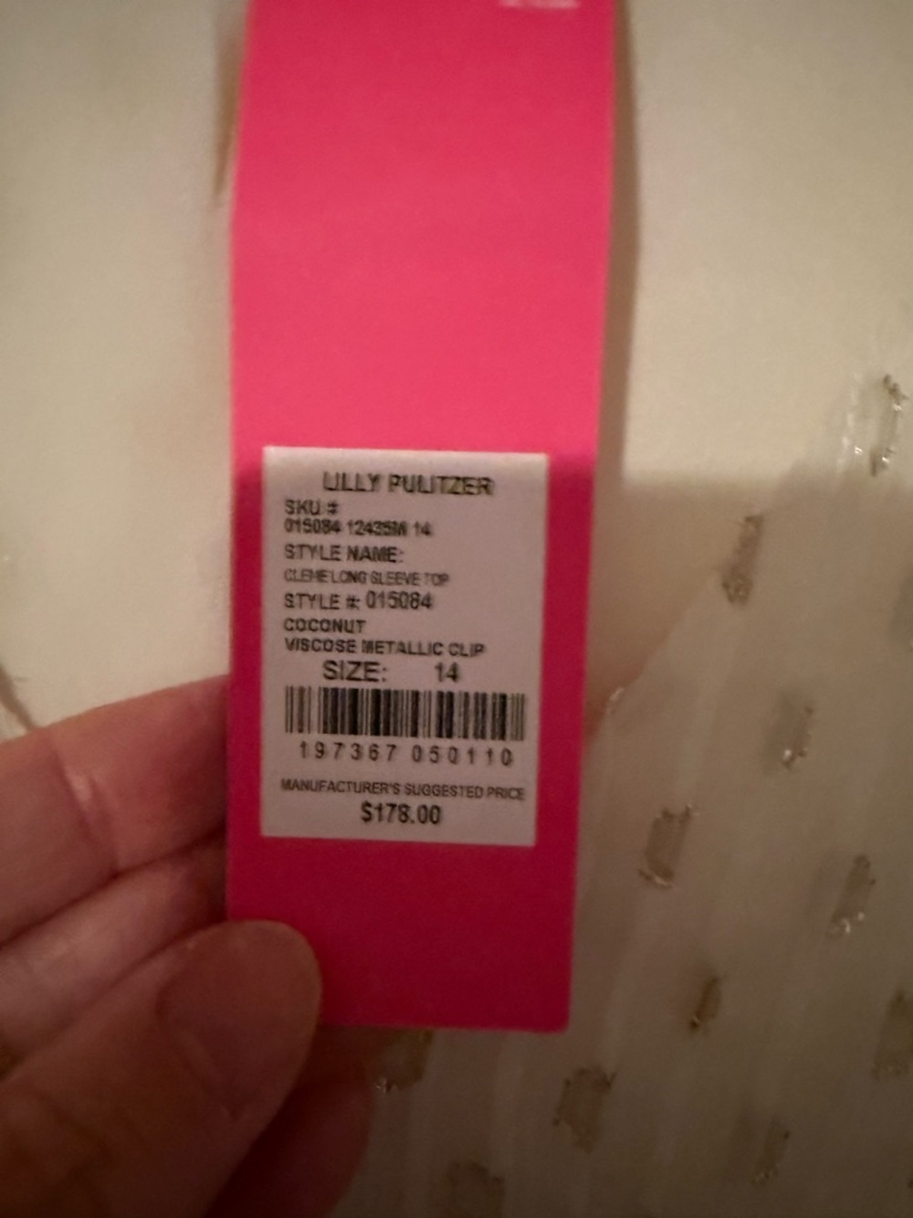 Lilly Pulitzer NWT Cleme Blouse Size 14 - Picture 5 of 9